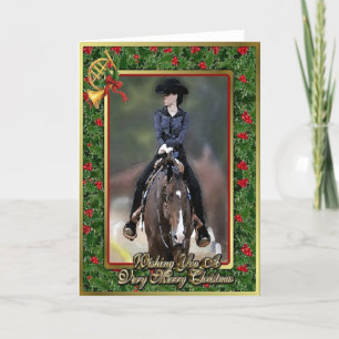 Cartes Pour Fêtes Annuelles Western Pleasaster Quarter Horse Christmas Card