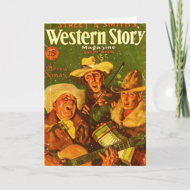 Cartes Pour Fêtes Annuelles Western Story Magazine 1931 Noël (Devant)