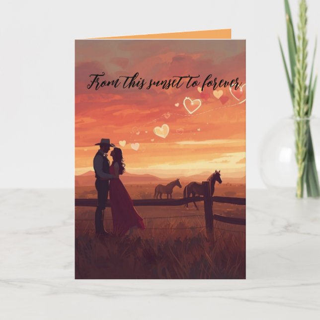 Cartes Pour Fêtes Annuelles Western Valentine’s Day Card (Devant)