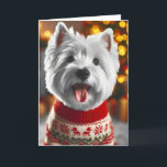 Cartes Pour Fêtes Annuelles Westie Dans Le Jumper De Noël<br><div class="desc">West Highland Terrier Chien Westin dans un joli cavalier de Noël</div>