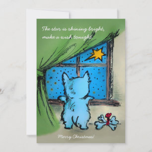 Cartes Pour Fêtes Annuelles Westie et Starry Night - Joyeux Noël
