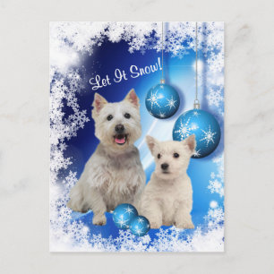 Cartes Pour Fêtes Annuelles Westie Let It Snow Holiday Salutation