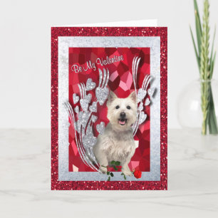 Cartes Pour Fêtes Annuelles Westie Puppy Be My Valentine GreetingThird Version