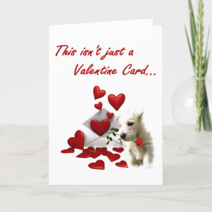 Cartes Pour Fêtes Annuelles Westie Rose and Hearts Valentine