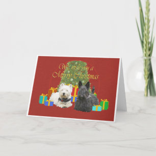 Cartes Pour Fêtes Annuelles Westie & Scottie Joyeux Noël