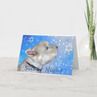 CARTES POUR FÊTES ANNUELLES WESTIE UNE NUIT SILENCIEUSE