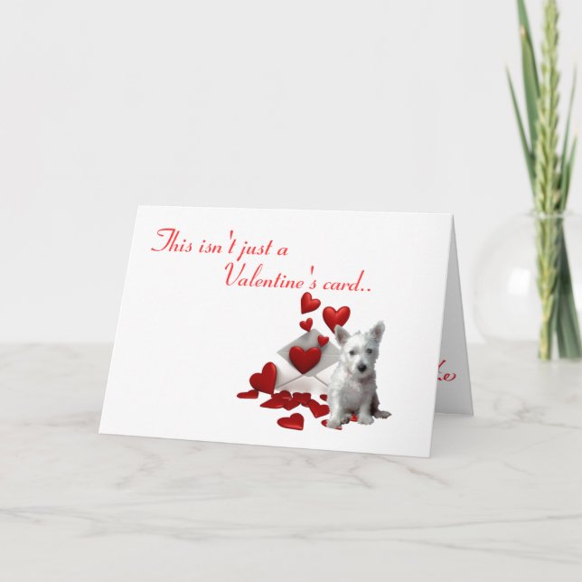 Cartes Pour Fêtes Annuelles Westie Valentine, soit le mien (Devant)