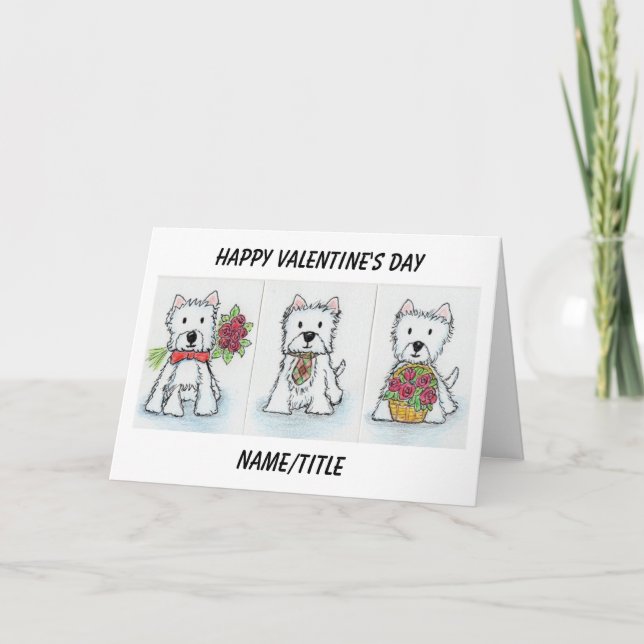 Cartes Pour Fêtes Annuelles Westie Valentine's Day Card femme petite amie (Devant)