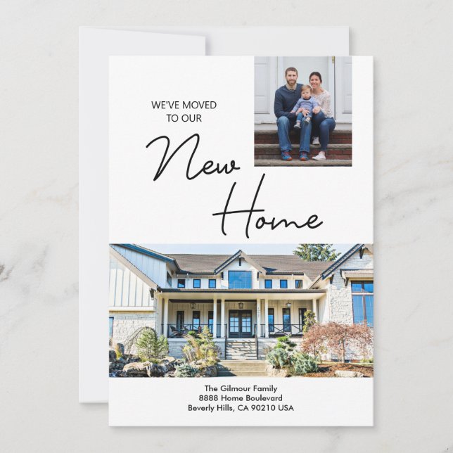 Cartes Pour Fêtes Annuelles We've Moved to our New Home Custom photos  (Devant)