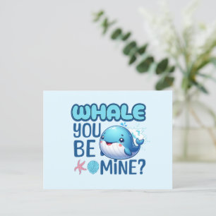 Cartes Pour Fêtes Annuelles Whale You Be Mine Whale Pun Love