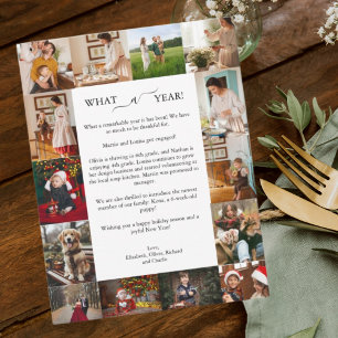 Cartes Pour Fêtes Annuelles What A Year 14th Photo Collage Joyeux Noël
