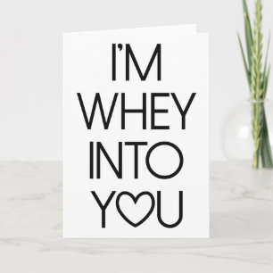 Cartes Pour Fêtes Annuelles Whey Into You Gym Love Valentine's Day Card