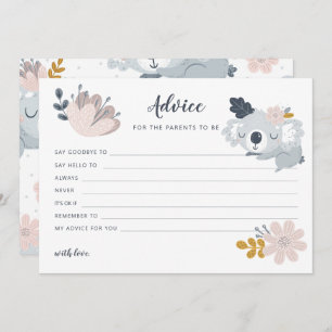 Cartes Pour Fêtes Annuelles Whimiscal fleurs de Koala Conseils aux parents