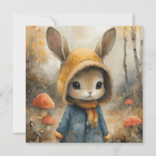 Cartes Pour Fêtes Annuelles Whimsical Bunny Dreams : Sweet Greys 🌙 Digital