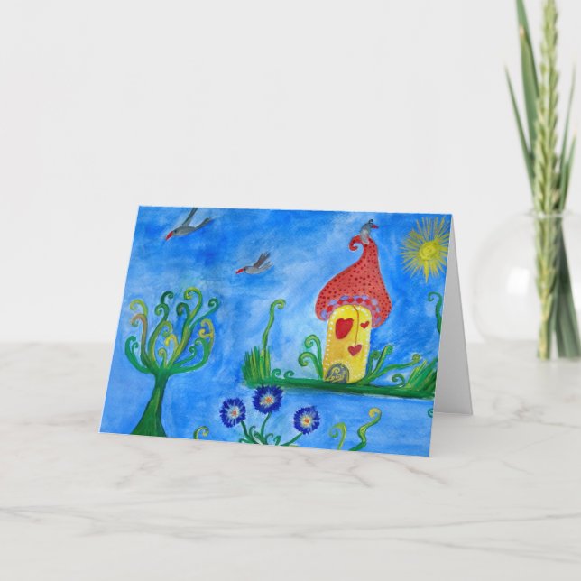Cartes Pour Fêtes Annuelles Whimsical Child Illustration Greeting (Devant)