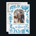 Cartes Pour Fêtes Annuelles Whimsical Hanukkah Cute Custom Arch 3 PHOTO<br><div class="desc">Perfect cute card for a fun holiday greeting! Hand made art for you! Perfect for a winter, hanukkah, holiday party or other event. FULLY CUSTOMIZABLE! Click on “Personalize” above to edit the text and add your own photos. Click "edit using design tool" to adjust the fonts, colors and placements. (check...</div>