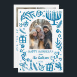 Cartes Pour Fêtes Annuelles Whimsical Hanukkah Cute Custom Arch 3 PHOTO<br><div class="desc">Perfect cute card for a fun holiday greeting! Hand made art for you! Perfect for a winter, hanukkah, holiday party or other event. FULLY CUSTOMIZABLE! Click on “Personalize” above to edit the text and add your own photos. Click "edit using design tool" to adjust the fonts, colors and placements. (check...</div>