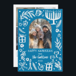 Cartes Pour Fêtes Annuelles Whimsical Hanukkah Cute Custom Arch 4 PHOTO<br><div class="desc">Perfect cute card for a fun holiday greeting! Hand made art for you! Perfect for a winter, hanukkah, holiday party or other event. FULLY CUSTOMIZABLE! Click on “Personalize” above to edit the text and add your own photos. Click "edit using design tool" to adjust the fonts, colors and placements. (check...</div>