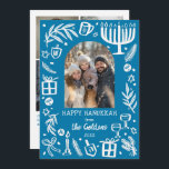 Cartes Pour Fêtes Annuelles Whimsical Hanukkah Cute Custom Arch 4 PHOTO<br><div class="desc">Perfect cute card for a fun holiday greeting! Hand made art for you! Perfect for a winter, hanukkah, holiday party or other event. FULLY CUSTOMIZABLE! Click on “Personalize” above to edit the text and add your own photos. Click "edit using design tool" to adjust the fonts, colors and placements. (check...</div>