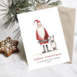 Cartes Pour Fêtes Annuelles Whimsical Minimal Santa Claus Christmas Corporate<br><div class="desc">Surprenez et apportez la joie à vos proches et rendez la fête inoubliable. Pour plus de personnalisation,  cliquez sur le lien "customiser plus" et utilisez notre outil de conception pour modifier ce modèle.</div>
