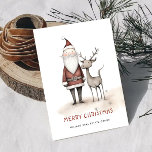Cartes Pour Fêtes Annuelles Whimsical Minimal Santa Claus Christmas Corporate<br><div class="desc">Surprenez et apportez la joie à vos proches et rendez la fête inoubliable. Pour plus de personnalisation,  cliquez sur le lien "customiser plus" et utilisez notre outil de conception pour modifier ce modèle.</div>