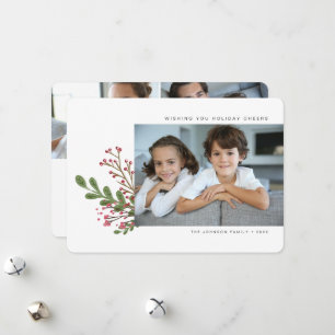 Cartes Pour Fêtes Annuelles Whimsical Modern Winter Green 3 Photo