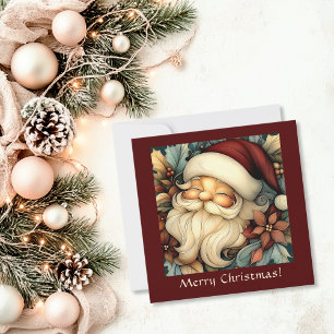 Cartes Pour Fêtes Annuelles Whimsical Vintage Père Noël personnalisable