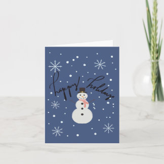 Cartes Pour Fêtes Annuelles Whimsical Winter Snowman 