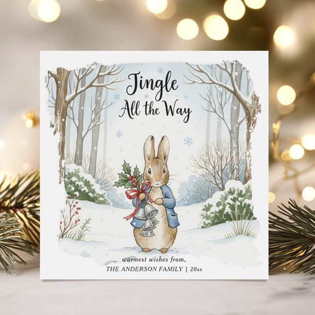 Cartes Pour Fêtes Annuelles Whimsical Woodland Peter Rabbit (Créateur téléchargé)