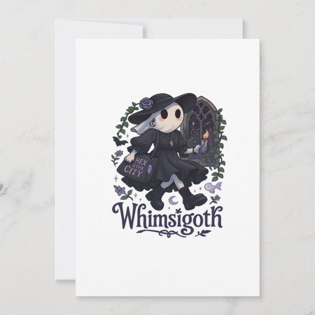 Cartes Pour Fêtes Annuelles Whimsigoth avec City Classic – Magie Urbaine Renco (Devant)