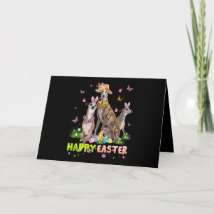 Cartes Pour Fêtes Annuelles Whippet Happy Easter Bunny Eggs