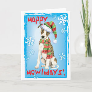 Cartes Pour Fêtes Annuelles Whippet heureux de Howlidays