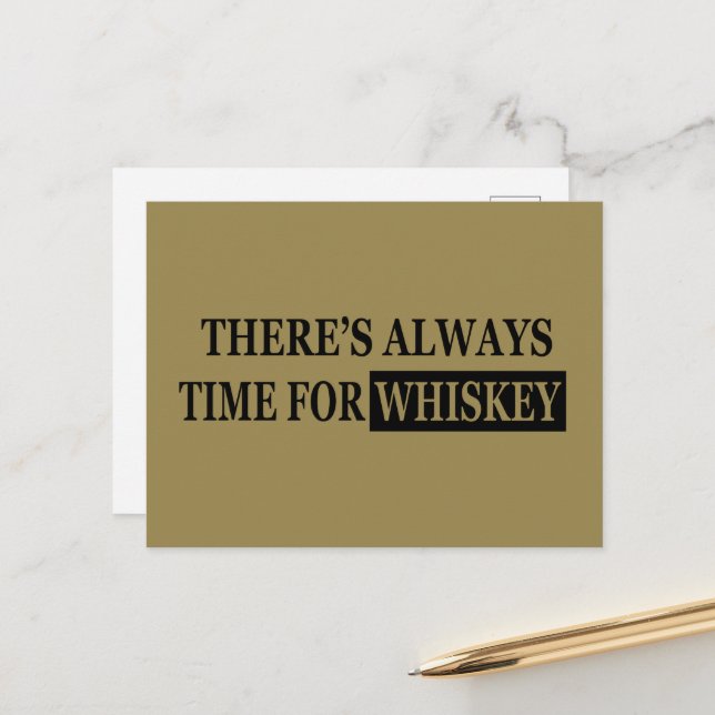 Cartes Pour Fêtes Annuelles Whiskey cite d'humoristiques paroles d'alcool cade (Devant/Arrière en situation)