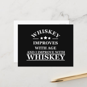 Cartes Pour Fêtes Annuelles Whiskey cite d'humoristiques paroles d'alcool cade