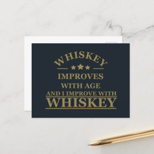 Cartes Pour Fêtes Annuelles Whiskey cite d'humoristiques paroles d'alcool cade