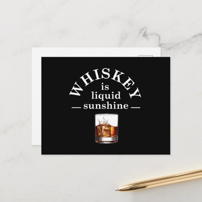 Cartes Pour Fêtes Annuelles Whiskey cite d'humoristiques paroles d'alcool cade (Devant/Arrière en situation)