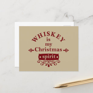 Cartes Pour Fêtes Annuelles Whiskey est mon esprit de Noël