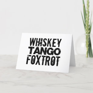 CARTES POUR FÊTES ANNUELLES WHISKY TANGO FOXTROT