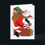 Cartes Pour Fêtes Annuelles White bull terrier santa<br><div class="desc">With Christmas coming this bullie Santa card would be the parfait fun card for the bull terrier fan</div>