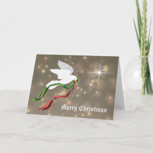 Cartes Pour Fêtes Annuelles White Christmas Dove