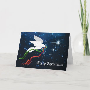 Cartes Pour Fêtes Annuelles White Christmas Dove
