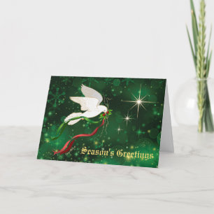 Cartes Pour Fêtes Annuelles White Christmas Dove
