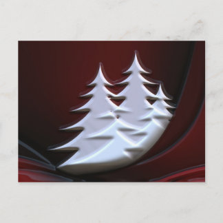 Cartes Pour Fêtes Annuelles White Christmas trees