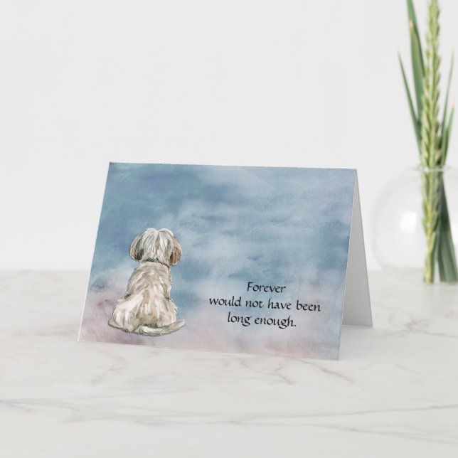 Cartes Pour Fêtes Annuelles White Havanese Dog Loss Condolence Sympathy Card (Devant)