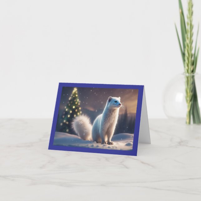 Cartes Pour Fêtes Annuelles White Holiday Minx (Devant)