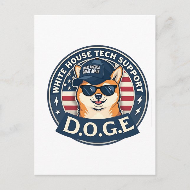Cartes Pour Fêtes Annuelles White House Tech Support Doge (Devant)