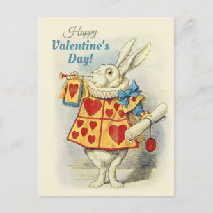 Cartes Pour Fêtes Annuelles White Rabbit as Valentine herald CC0675 Tenniel