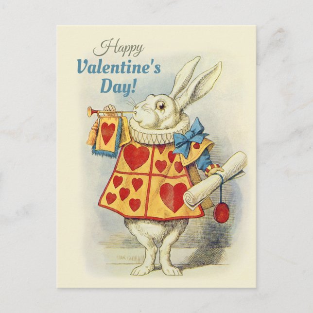 Cartes Pour Fêtes Annuelles White Rabbit as Valentine herald CC0675 Tenniel (Devant)