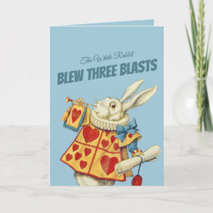 Cartes Pour Fêtes Annuelles White Rabbit herald Color CC0676 Tenniel Valentine