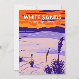 Cartes Pour Fêtes Annuelles White Sands National Park Nouveau Mexique Vintage